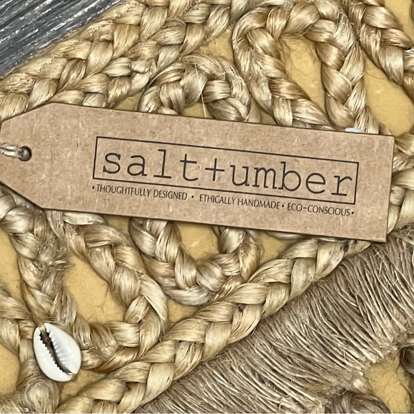 NWT $149 Salt + Umber Isla Natural Jute Seashell Tote Beach Bag Handmade Purse - Picture 13 of 15